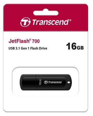 Накопичувач Transcend 16GB USB 3.1 Type-A JetFlash 700 Black