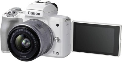 Фотоапарат Canon EOS M50 Mark II + 15-45 IS STM Kit White (4729C028) - Suricom