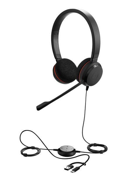 Гарнітура Jabra Evolve 20 USB-C/A MS Stereo накладна провідна стерео для Microsoft Teams (4999-823-169)