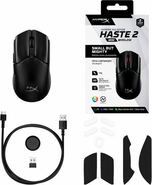 Ігрова миша HyperX Pulsefire Haste 2 Mini WL Black (7D388AA)