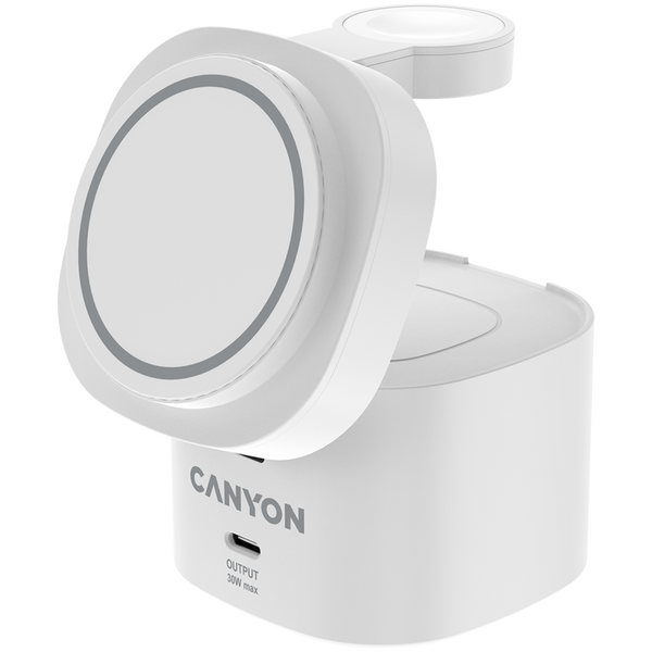 Бездротовий зарядний пристрій CANYON OnCharge 405 Білий без адаптера (CNS-WCS405WW/A)
