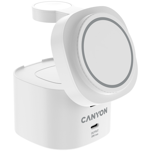 Бездротовий зарядний пристрій CANYON OnCharge 405 Білий без адаптера (CNS-WCS405WW/A)