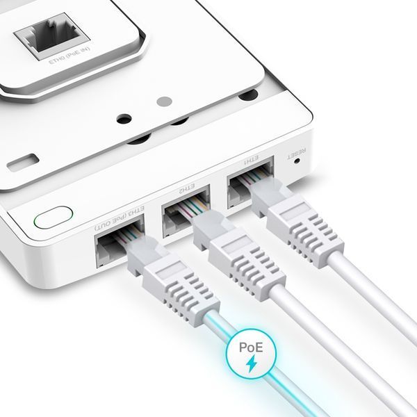 Точка доступу TP-LINK EAP615 WALL AX1800 1xGE out 3xGE PoE MU-MIMO (EAP615-WALL)