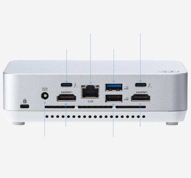 Міні-ПК Asus NUC 14 Pro+ RNUC14RVSU900002I Core Ultra 9 185H Arc Graphics 2&times;Thunderbolt 4 2,5GbE Kit без RAM/SSD/ОС (90AR0051-M000J0)