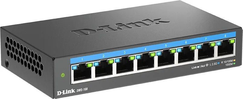 Комутатор некерований D-Link DMS-108 8x2.5GE(DMS-108)