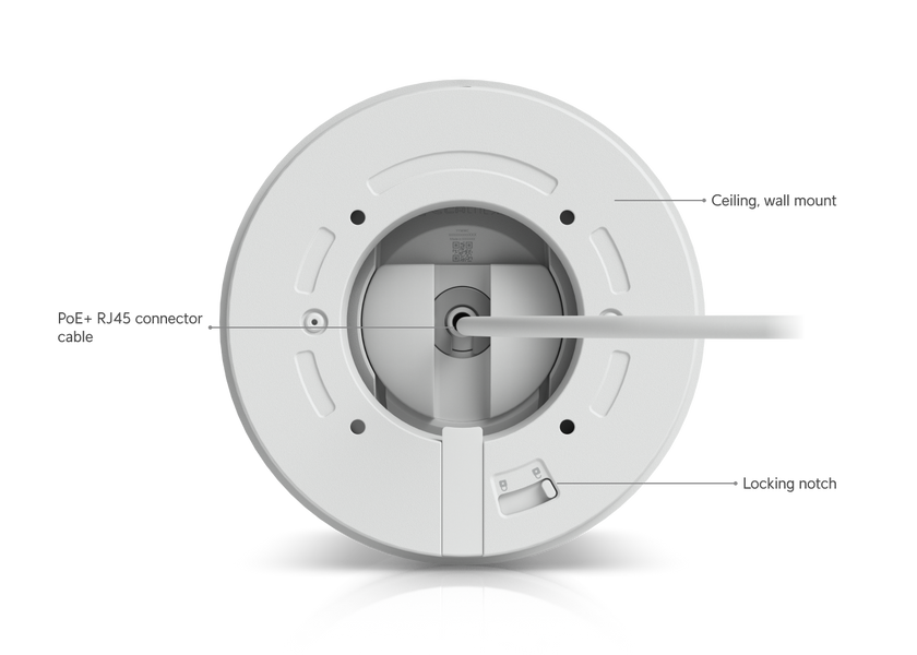 IP-камера Ubiquiti UniFi G6 Pro Turret 4K 8 Мп 1/1.2" 2.36x оптический зум, PoE+, IP66 (UVC-G6-PRO-TURRET-W)