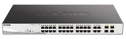 PoE-коммутатор D-Link DGS-1210-28MP Smart Managed 24&times;GE PoE+ 370 Вт, 4 SFP/RJ45 combo (DGS-1210-28MP)