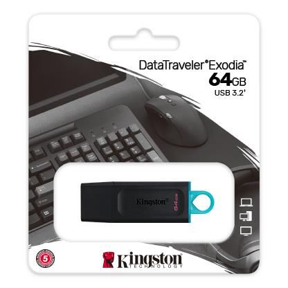 Накопичувач Kingston 64GB USB 3.2 Type-A Gen1 DT Exodia
