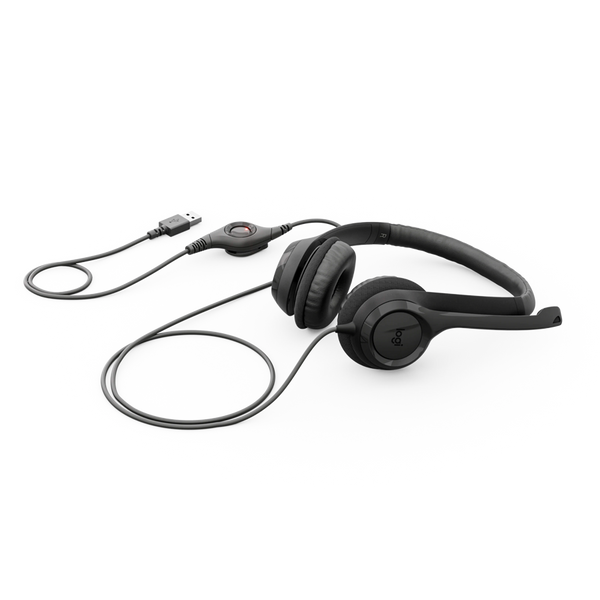Гарнитура Logitech H390 USB C Computer Headset Midnight Black (L981-001576), Черный