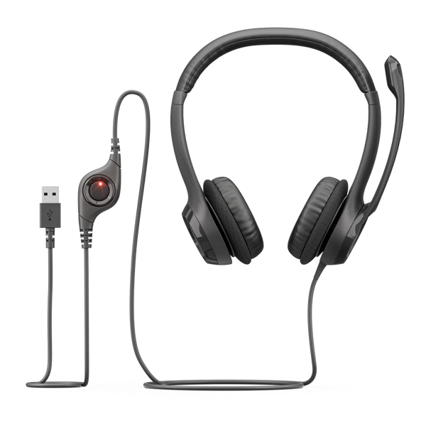 Гарнитура Logitech H390 USB C Computer Headset Midnight Black (L981-001576), Черный