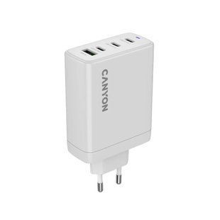 Зарядное устройство Canyon OnCharge 120 GaN 120 Вт 3&times;USB-C + 1&times;USB-A белое EU (CNS-CUW120ACC)