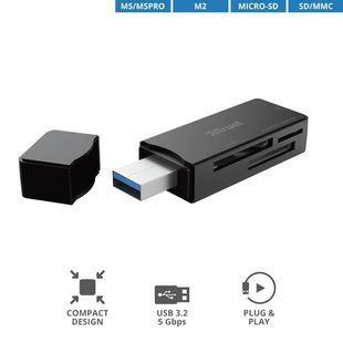 Картридер Trust Nanga USB 3.2 Gen1 SD/microSD/MS/M2 (21935_TRUST)