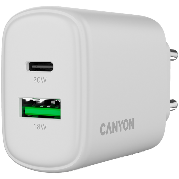 Зарядний пристрій CANYON OnCharge 200 Білий (CNE-CHA200-21)