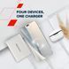 Зарядное устройство Canyon OnCharge 120 GaN 120 Вт 3&times;USB-C + 1&times;USB-A белое EU (CNS-CUW120ACC) CNS-CUW120ACC фото