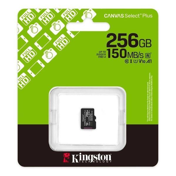 Карта памяти Kingston 256 ГБ microSDXC Canvas Select Plus Gen3 (SDCS3/256GBSP)