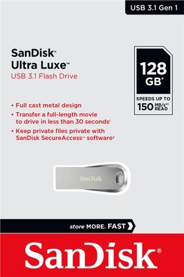 Накопитель SanDisk 128GB USB 3.1 Type-A Ultra Luxe