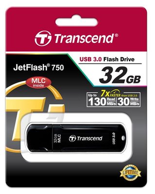 Накопичувач Transcend 32GB USB 3.1 Type-A JetFlash 750 Black