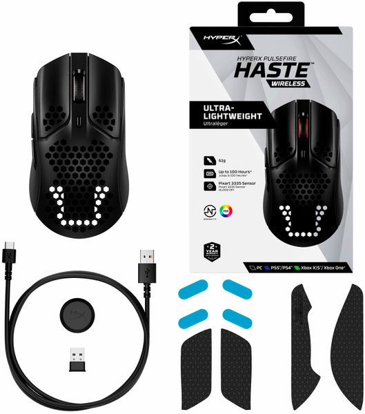 Ігрова миша HyperX Pulsefire Haste WL, Black (4P5D7AA)