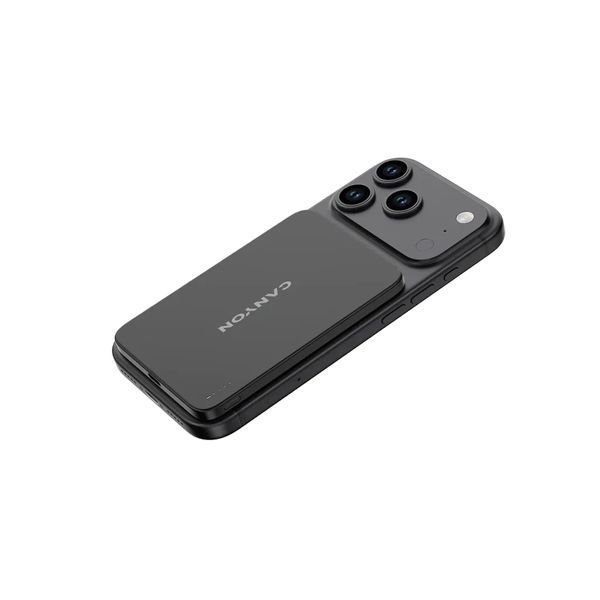 Магнитный беспроводной повербанк Canyon OnPower 503 Air 3000 мА&middot;ч 7,5 Вт USB-C алюминиевый тёмно-серый (CNS-CPB503DG)