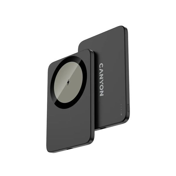 Магнитный беспроводной повербанк Canyon OnPower 503 Air 3000 мА&middot;ч 7,5 Вт USB-C алюминиевый тёмно-серый (CNS-CPB503DG)