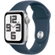 Смарт-годинник Apple Watch SE (2023) GPS 40mm Silver Aluminium Case with Storm Blue Sport Band - M/L (MRE23QP/A) - Suricom магазин техніки
