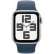Смарт-часы Apple Watch SE (2023) GPS 40mm Silver Aluminium Case with Storm Blue Sport Band - M/L (MRE23QP/A)