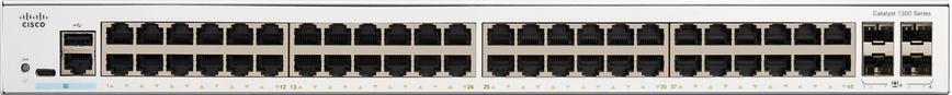 Комутатор Cisco Catalyst 1300 48xGE, 4x10G SFP+ (C1300-48T-4X)