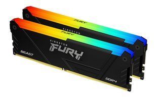 Оперативна пам'ять Kingston FURY Beast RGB DDR4 16 ГБ Kit (2x8 ГБ) 3600 МГц CL17 (KF436C17BB2AK2/16)