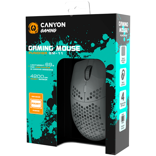 Ігрова мишка CANYON Puncher GM-11 Білий (CND-SGM11W)