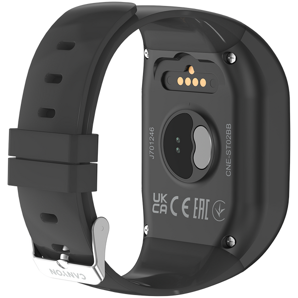Смарт-браслет CANYON ST-02 для пожилых людей с GPS и SOS Черный (CNE-ST02BB), Черный