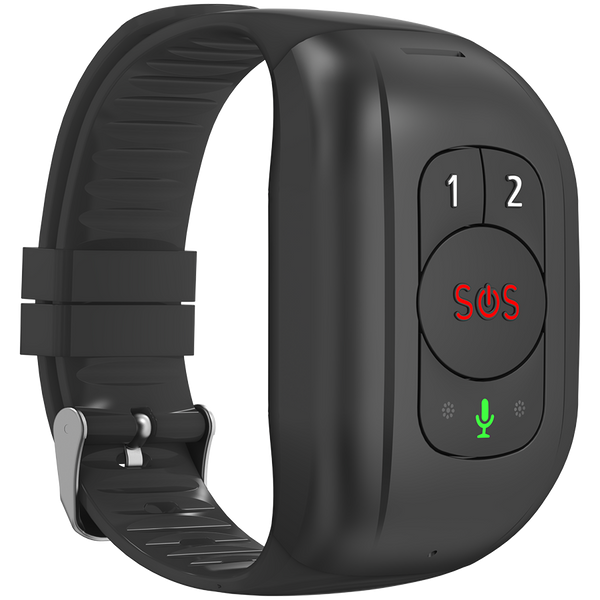 Смарт-браслет CANYON ST-02 для пожилых людей с GPS и SOS Черный (CNE-ST02BB), Черный