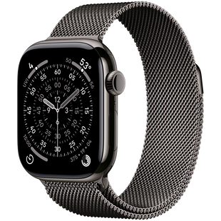 Смарт-годинник Apple Watch Series 11 GPS + Cellular 42mm Slate Titanium Case w. Slate Milanese Loop (MF8U4)