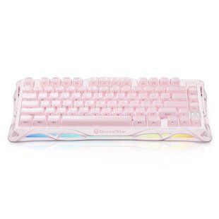 Клавіатура GravaStar Mercury K1 75%, BT/2.4 ГГц/USB, Sakura Pink (GSK1_P_PNK)