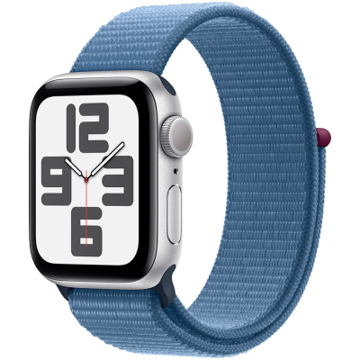Смарт-часы Apple Watch SE (2023) GPS 40mm Silver Aluminium Case with Winter Blue Sport Loop (MRE33QP/A) - Suricom
