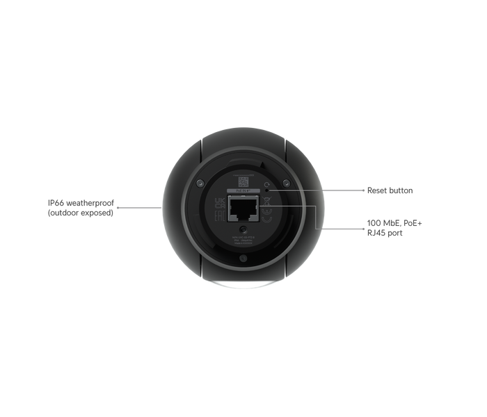 PTZ-камера Ubiquiti UniFi G5 PTZ чёрная 2K 4 Мп 2x зум PoE+ IP66 (UVC-G5-PTZ-B)