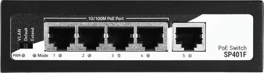 Комутатор 2E PowerLink SP401F 4xFE PoE+, 1xFE Uplink, 55Вт (2E-SP401F-2)