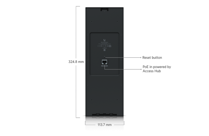 Домофонный терминал Ubiquiti UniFi Access G3 Intercom 7" сенсорный, камера 2 Мп, NFC, IP65, PoE (UA-G3-INTERCOM)