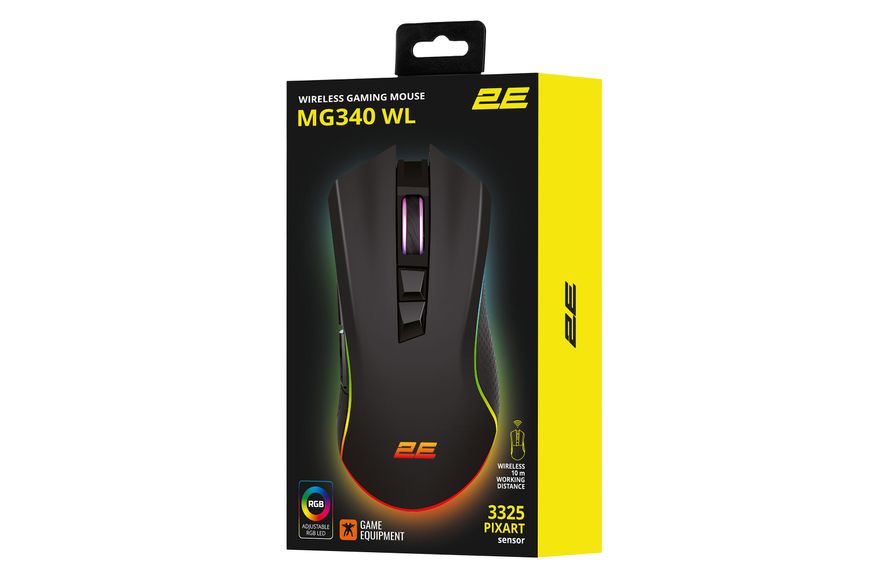 Игровая мышь 2E Gaming MG340 WL, RGB USB Black (2E-MG340UB-WL)