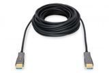 Кабель HDMI DIGITUS AOC hybrid-fiber, UHD 4K@60 Гц, Type A (M/M), 15 м, чорний (AK-330125-150-S)