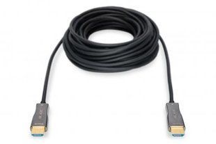 Кабель HDMI DIGITUS AOC hybrid-fiber, UHD 4K@60 Гц, Type A (M/M), 15 м, чорний (AK-330125-150-S)