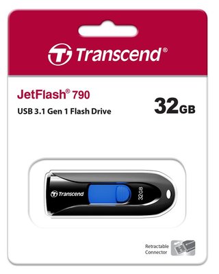 Накопичувач Transcend 32GB USB 3.1 Type-A JetFlash 790 Black