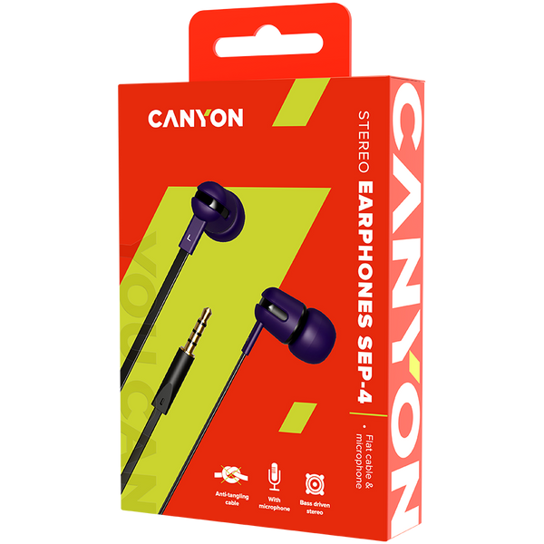 Навушники CANYON SEP-4 Фіолетовий (CNS-CEP4P)