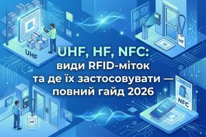 UHF, HF, NFC: види RFID-міток та де їх застосовувати &mdash; повний гайд 2026 фото