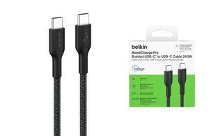Кабель Belkin BoostCharge Pro USB-C &mdash; USB-C 240 Вт, 1 м, плетёный, чёрный (CAB025HQ1MBK)