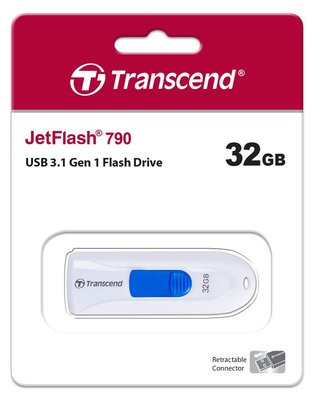 Накопичувач Transcend 32GB USB 3.1 Type-A JetFlash 790 White