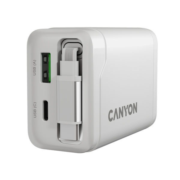 Зарядний пристрій CANYON OnCharge 65RC Білий (CNS-CURC65ACW)