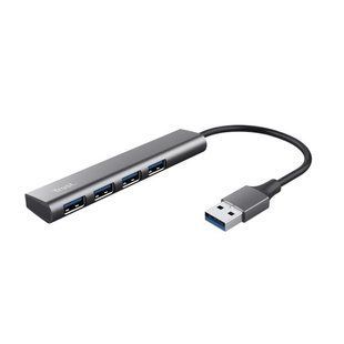 Хаб Trust Halyx USB-A > 4xUSB-A 3.2 Gen 1, алюминий, 0,1 м (24947_TRUST)