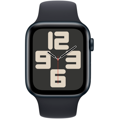 Смарт-годинник Apple Watch SE (2023) GPS 44mm Midnight Aluminium Case with Midnight Sport Band - S/M (MRE73QP/A) - Suricom