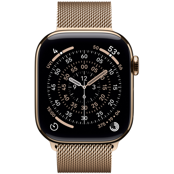 Смарт-часы Apple Watch Series 11 GPS + Cellular 42mm Gold Titanium Case with Gold Milanese Loop (MF8Y4RK/A)