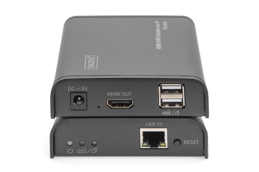 HDMI KVM-удлинитель DIGITUS по IP, комплект, Full HD 1080p, до 120 м по витой паре (DS-55202)